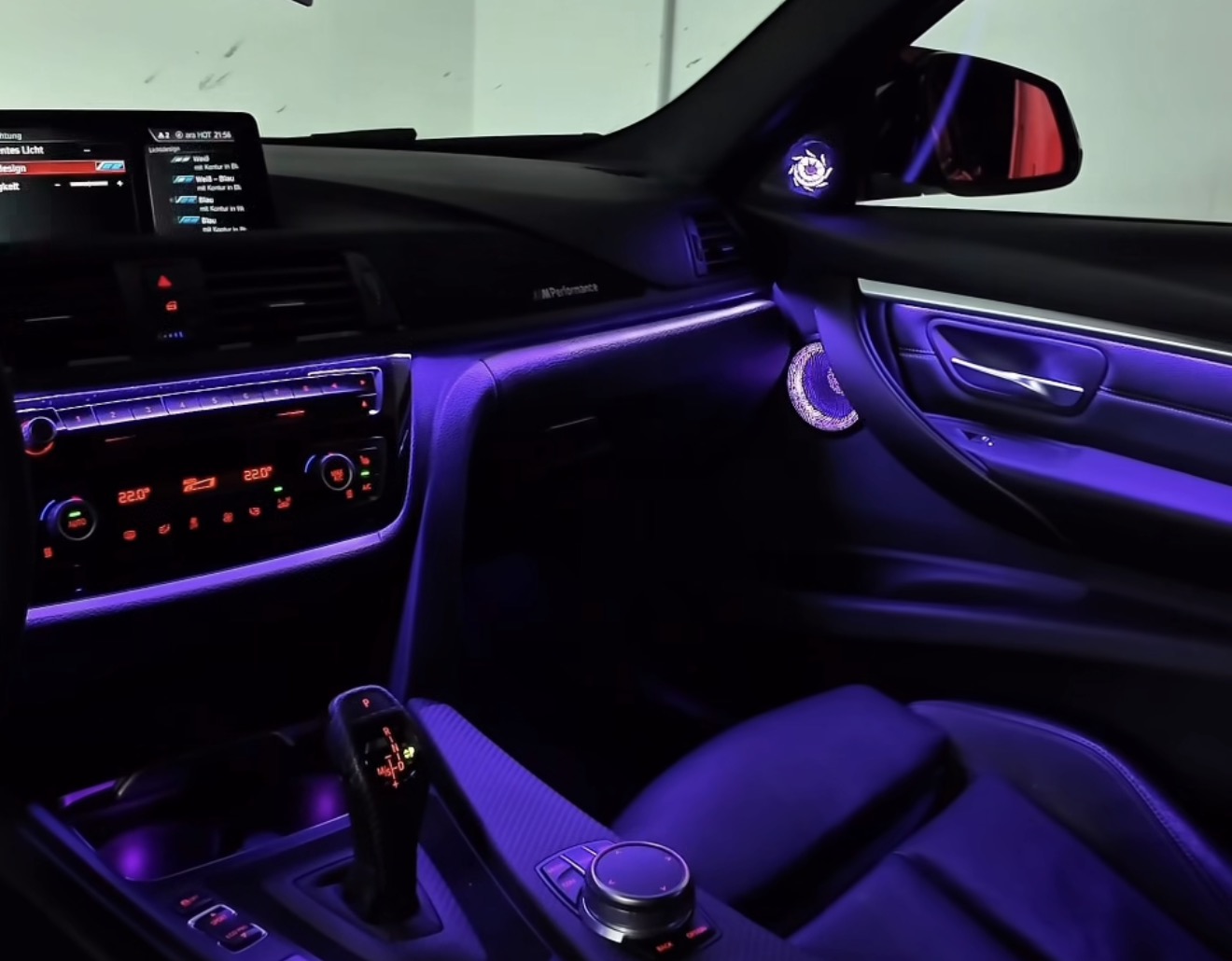 BMW 3er / 4er · Ambientní osvětlení · Kokpit a dveře spolujezdce